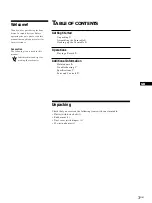 Preview for 3 page of Sony PS-LX250H Operating Instructions Manual