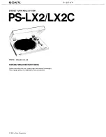 Предварительный просмотр 1 страницы Sony PS-LX2C Operating Instructions Manual