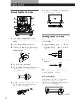 Предварительный просмотр 4 страницы Sony PS-LX300H Operating Instructions Manual