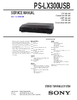 Preview for 2 page of Sony PS-LX300USB - USB Stereo Turntable System Service Manual