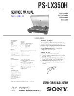 Sony PS-LX350H Service Manual preview