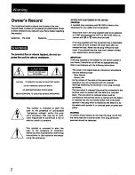 Preview for 2 page of Sony PS-LX56 Operating Instructions Manual
