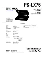 Preview for 2 page of Sony PS-LX76 Service Manual