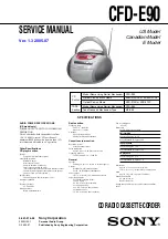 Предварительный просмотр 1 страницы Sony Psyc CFD-E90 Service Manual