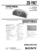 Preview for 1 page of Sony Psyc ZS-YN7 Service Manual