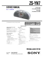 Sony Psyc ZS-YN7 Service Manual предпросмотр