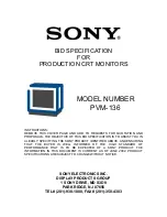 Preview for 1 page of Sony PVM-136 Specification