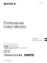 Sony PVM-1741 Operating Instructions Manual предпросмотр