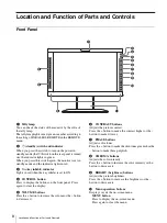 Preview for 8 page of Sony PVM-2541 PVM-1741 PVM-740 LMD-2451W LMD-1751W LMD-4251TD LMD-2451TD LMD-2341W LMD-2041W LMD-1541W LMD-940W LMD-1530W LMD-2110W L Operating Instructions Manual