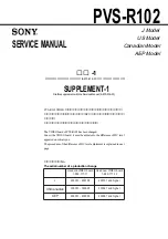 Sony PVS-R102 Service Manual предпросмотр