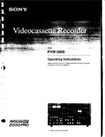 Sony PVW-2800 Operating Instructions Manual preview