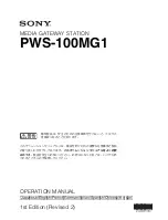 Sony PWS-100MG1 Operation Manual preview