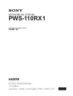 Preview for 1 page of Sony PWS-110RX1 Installation Manual