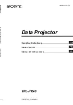 Preview for 1 page of Sony PX35 Operating Instructions Manual