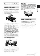 Preview for 7 page of Sony PX35 Operating Instructions Manual