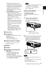 Preview for 11 page of Sony PX35 Operating Instructions Manual