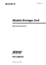 Preview for 1 page of Sony PXU-MS240 Operating Instructions Manual