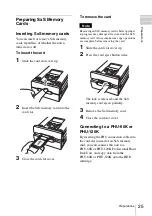 Preview for 25 page of Sony PXU-MS240 Operating Instructions Manual