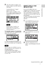 Preview for 27 page of Sony PXU-MS240 Operating Instructions Manual