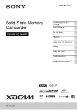 Preview for 1 page of Sony PXW-Z150 XDCAM Operating Manual