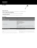 Sony RC-200iPV Specifications preview