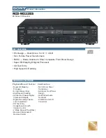 Preview for 1 page of Sony RCD-W222ES - Cd/cdr Recorder Specifications