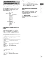 Предварительный просмотр 13 страницы Sony RCD-W50C - Cd/cdr Recorder/player Operating Instructions Manual