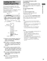 Предварительный просмотр 15 страницы Sony RCD-W50C - Cd/cdr Recorder/player Operating Instructions Manual