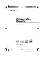 Sony RCD-W7V Operating Instructions Manual preview