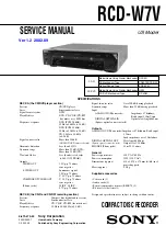 Sony RCD-W7V Service Manual preview