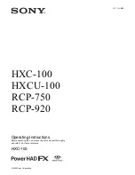 Preview for 1 page of Sony RCP-750 Operating Instructions Manual