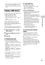 Preview for 15 page of Sony RDH-GTK37iP Operating Instructions Manual