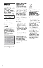 Preview for 2 page of Sony RDR-GX120 Operating Instructions Manual