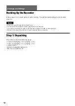 Preview for 12 page of Sony RDR-GX210 Operating Instructions Manual