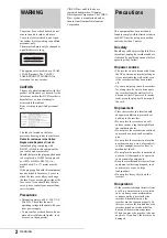 Preview for 2 page of Sony RDR-GX3 Operating Instructions Manual