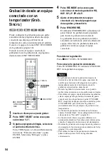 Предварительный просмотр 54 страницы Sony RDR-GX300 (French) Manual De Instrucciones