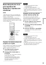 Предварительный просмотр 63 страницы Sony RDR-GX300 (French) Manual De Instrucciones