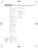 Предварительный просмотр 2 страницы Sony RDR-GX300 Specification Sheet