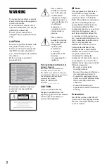 Preview for 2 page of Sony RDR-GX330 - DVD Recorder With TV Tuner Operating Instructions Manual