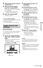 Preview for 67 page of Sony RDR-GXD360 Operating Instructions Manual