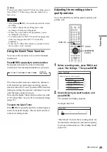 Предварительный просмотр 49 страницы Sony RDR-HX1000 Operating Instructions Manual