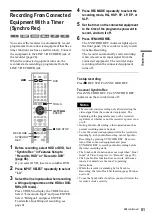 Предварительный просмотр 51 страницы Sony RDR-HX1000 Operating Instructions Manual