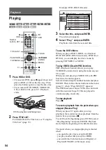 Предварительный просмотр 54 страницы Sony RDR-HX1000 Operating Instructions Manual