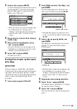 Предварительный просмотр 67 страницы Sony RDR-HX1000 Operating Instructions Manual