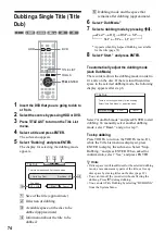 Предварительный просмотр 74 страницы Sony RDR-HX1000 Operating Instructions Manual