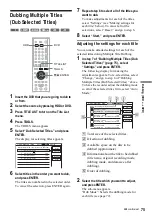 Предварительный просмотр 75 страницы Sony RDR-HX1000 Operating Instructions Manual