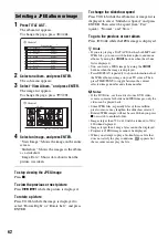 Preview for 62 page of Sony RDR-HX1010 Operating Instructions Manual