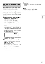 Preview for 57 page of Sony RDR-HX710 Operating Instructions Manual