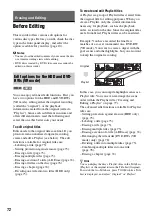 Предварительный просмотр 72 страницы Sony RDR-HX715 - Dvd Recorder & Hard Disk Drive Combo Operating Instructions Manual