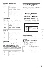 Preview for 93 page of Sony RDR-HX820 Operating Instructions Manual